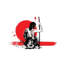 Trash Polka - Female Samurai by Nicklas Gustafsson - Wrapped Canvas Painting-1829768172