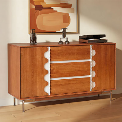Buffet de rangement rétro en bois massif