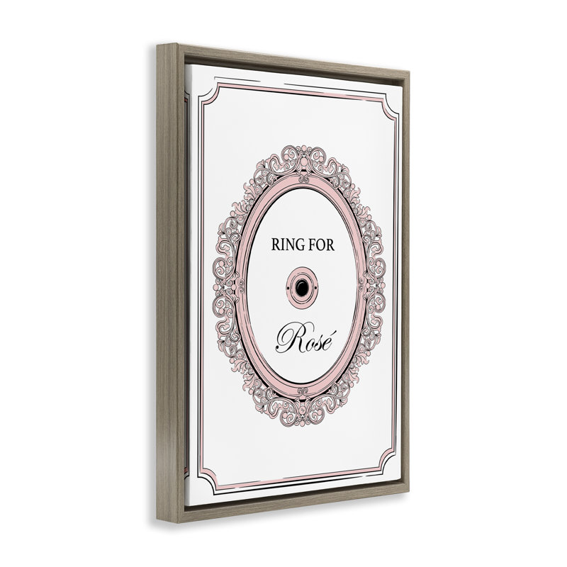 Anneau pour toile flottante encadrée rose par Martina Pavlova, Cadre flottant orme Montalcino, H 31 po x l 21 po