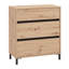 MARRON Cabinet 80 Oak/Black-552256852