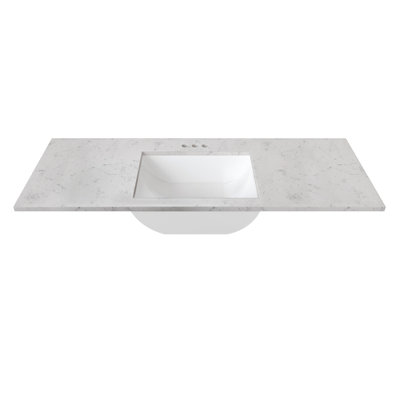 Plateau de meuble-lavabo simple gris avec lavabo 49 po MagickWoods