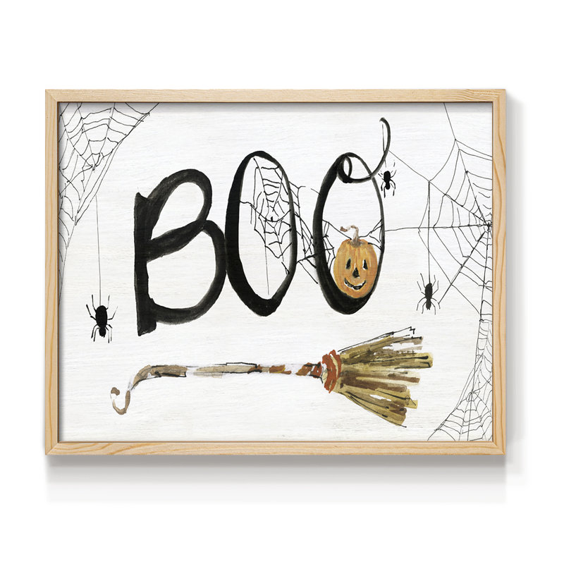 Boo - Imprimé encadré - Restickable, H 8 po x l 10 po, Naturel