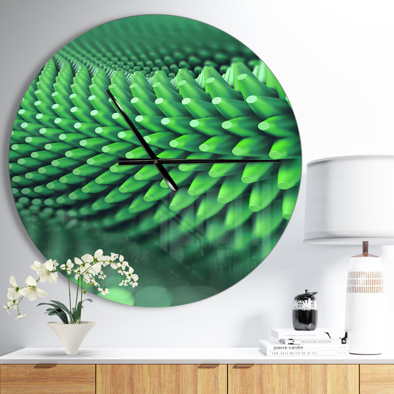 Abstract 3D Spiny - Horloge murale moderne, Moyen
