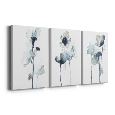 UA CH Midnight Blossoms I  -Custom Wrapped Gallery Canvas - 3 Pieces