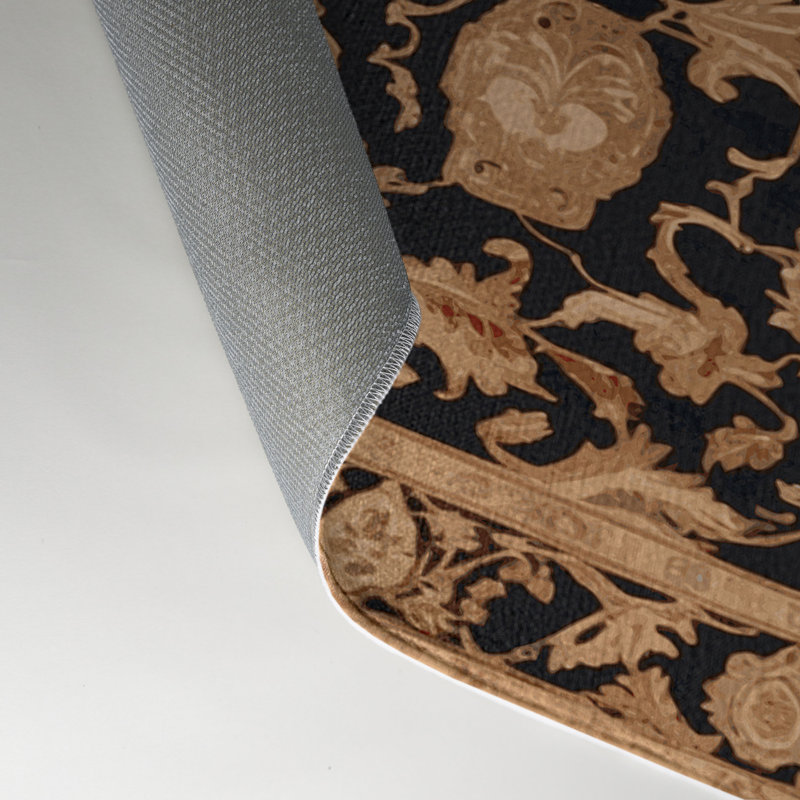 Tapis d'intérieur et d'extérieur brun français, Rectangle 5 pi x 7 pi