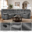Canapé modulaire inclinable 107 po avec console de rangement Grayson