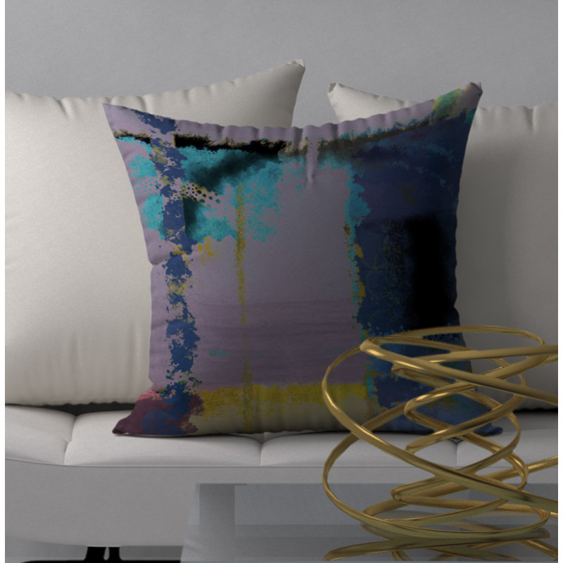 Abstract Reversible Throw Pillow, 18" x 18"