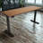 Skyscraper Electric Height Adjustable Standing Desk, Dual Motor and Digital Control with Memory, 72x24, Walnut Block Top with Black Frame-765077067-765077058