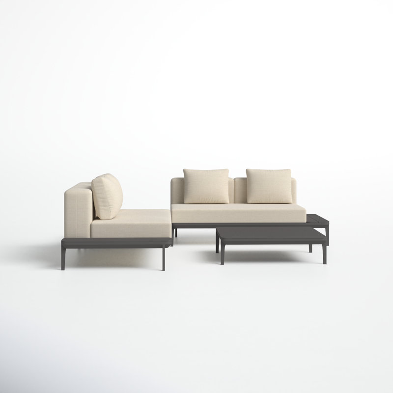 Filmore 4 - Person Modular Patio Conversation Sets with Cushions