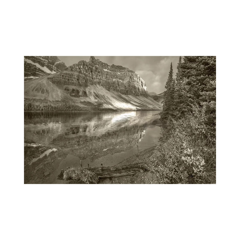 Crowfoot Mountains And Bow Lake, Icefields Parkway, Rocky Mountains, Alberta, Canada by Tim Fitzharris - Gallery-Wrapped Canvas Giclée on Canvas