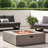 50,000 Square Fire Table Tank Outside - Grey Magnesium Oxide. No Assembly Needed. Propane Gas Pit, 39.01"X39.01"X12.4", 95.07 Lb Outdoor Grey. Fireplace 40" W X D 12.5" H. Warmth