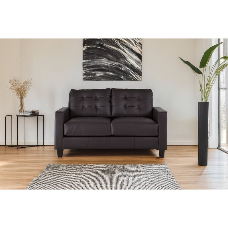 Mikynlee Genuine Leather Loveseat