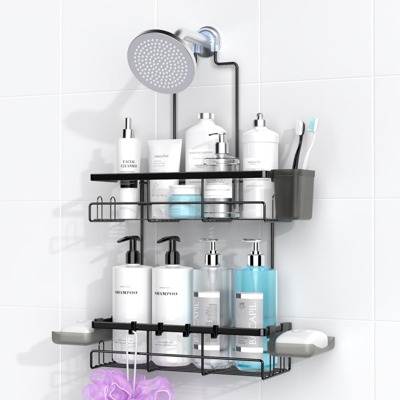 Organisateur de salle de bain Caddy, Noir mat