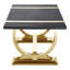 Table basse en forme de O avec base en tréteaux-131345652