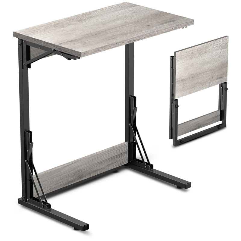 Table de bout Abuzar, Gris / noir