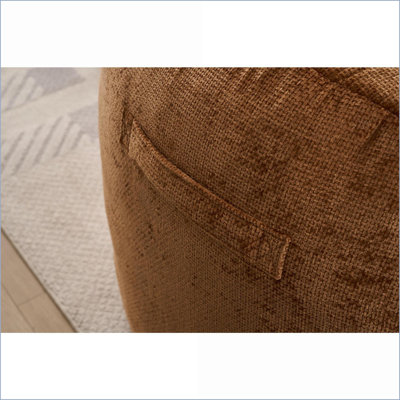 Fauteuil à billes en mousse à mémoire de forme pour adultes / adolescents - Canapé paresseux en chenille douce | Chenille | Rond