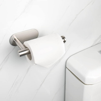 Porte-papier hygiénique auto-adhésif, conception en acier inoxydable épaissie de qualité supérieure antirouille. Le porte-papier hygiénique mural en acier inoxydable ne nécessite aucun perçage. Convient aux salles de bain, aux cuisines et aux toilettes