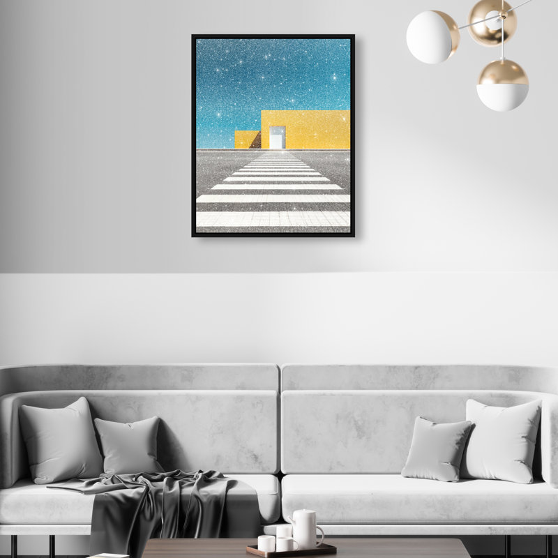 Hue Crossing II Print by Oliver Gal, 25"H x 21"W, Black Floater Frame