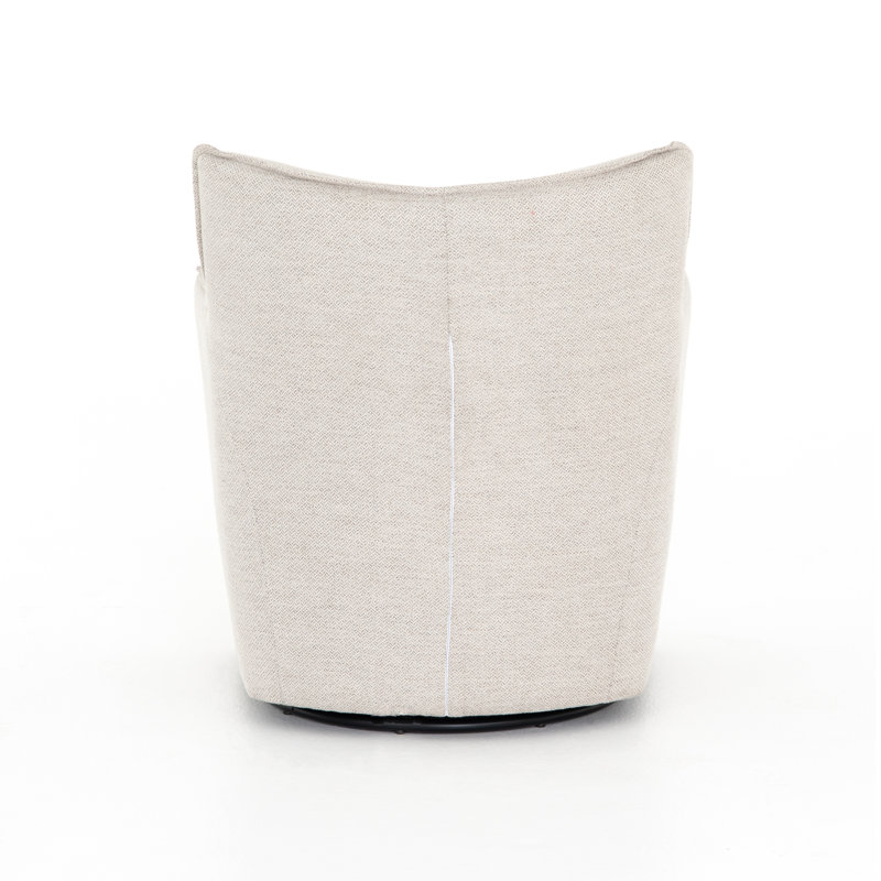 Kimble Swivel Curved Chair, Noble Platinum Polyester