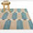Cagnie Blue/Beige Southwest Modern Area Rug-387562428