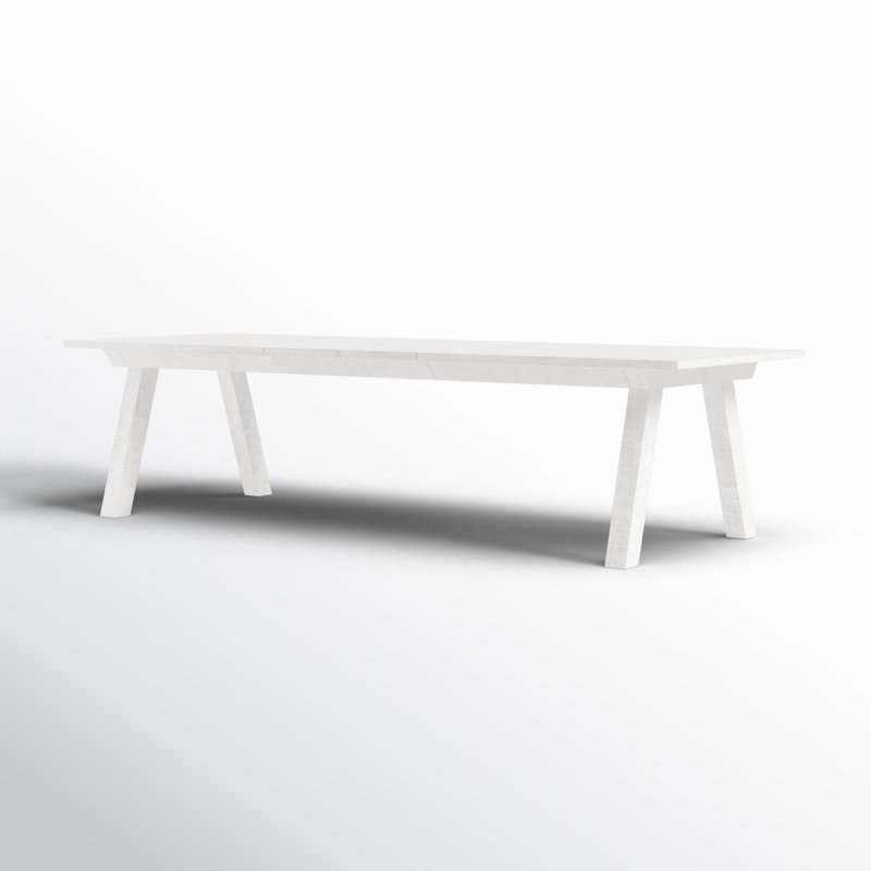 Bilbrook Extendable Solid Wood Dining Table, White