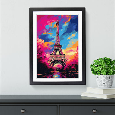 Eiffel Tower Pop - Single Picture Frame Print on Wood