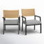 Fauteuil en acier tressé avec coussin Aiden-121450079