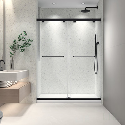 Porte de douche coulissante double sans cadre 5476 pouces North American