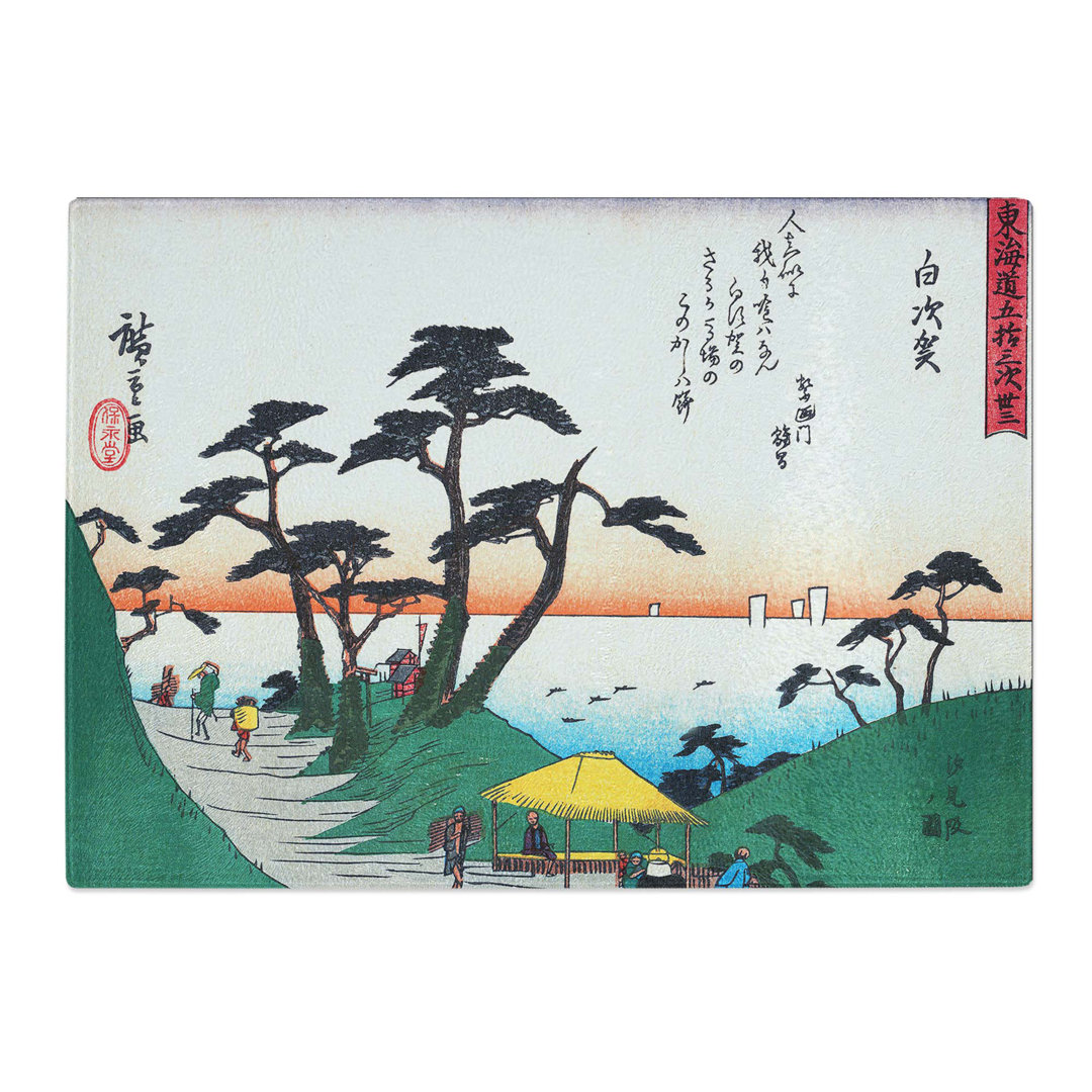 Tempered Glass Shirasuka by Utagawa Hiroshige Chopping Board