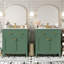 Ensemble de meuble-lavabo 60 po avec lavabos doubles (séparés), lavabos doubles en céramique (aucun miroir inclus)-124511573