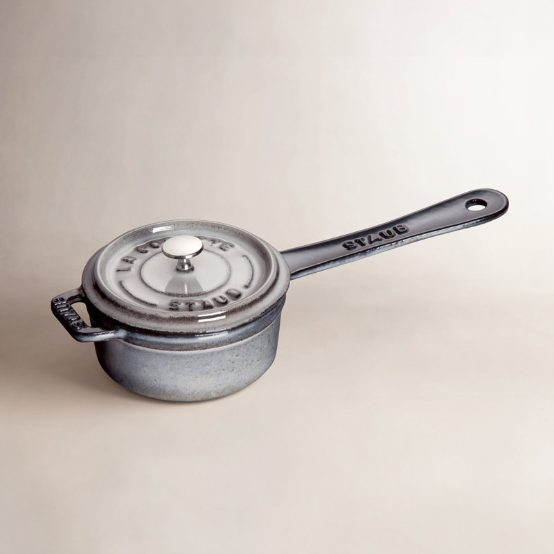 Staub Cast Iron 0.25-qt Mini Saucepan, Graphite Gray