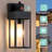 2-Pack Modern Dusk to Dawn And Motion Sensor Outdoor Wall Light With Clear Glass-414711603