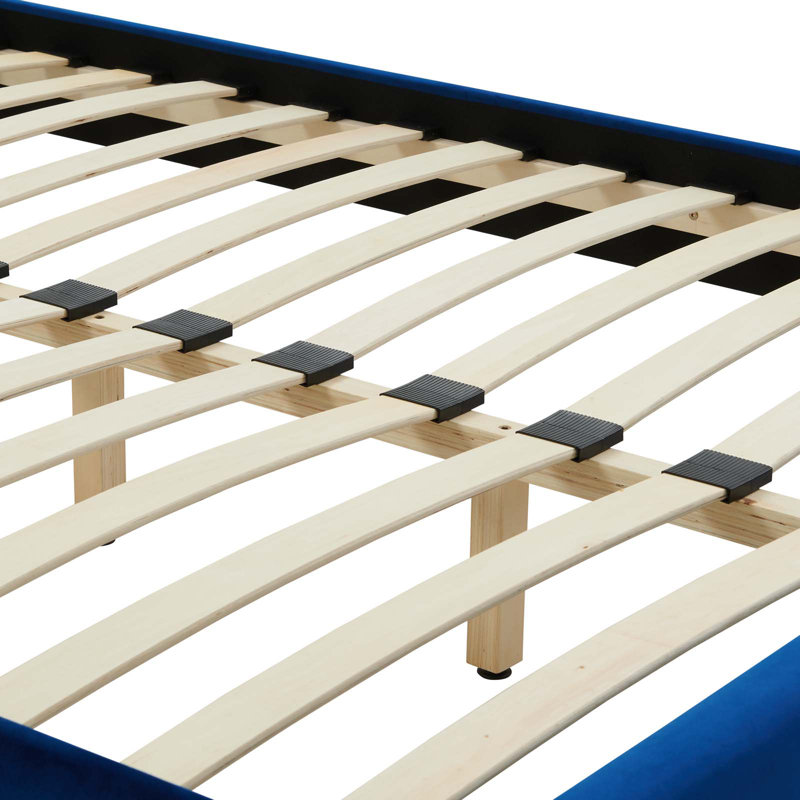 Sutton Performance Velvet Bed Frame, Twin, Navy