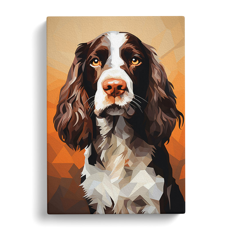 English Springer Spaniel Geometric No.3 - Print, 50cm H x 35cm W x 3cm D