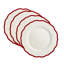 Stella Scalloped Crimson Porcelain Salad/Dessert Plate