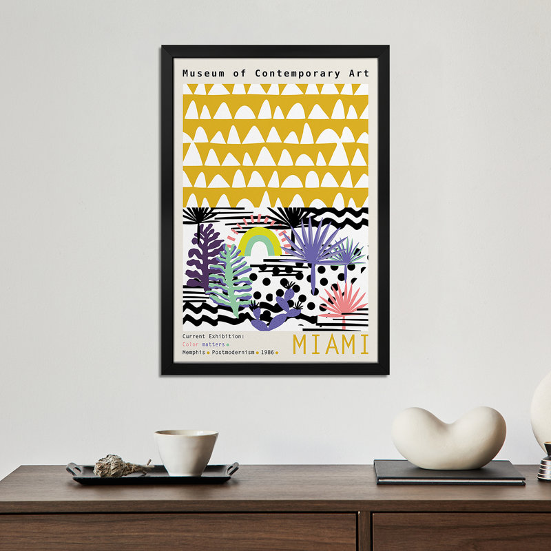 Musée d'art contemporain de Miami - reproduction d'art mural - affiche de galerie, H 24 po x l 16 po