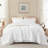 Andency Oversized King Comforter Set 120x98, 3 Pieces Ruffle Shabby Chic Famhouse Bedding Set, All Season Lightweight Fluffy Bed Set for Girls Women, White-124610458-124610460