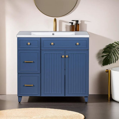 Meuble-lavabo 36 po avec comptoir en céramique