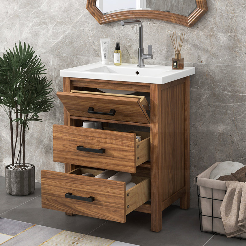 Meuble-lavabo 24 po avec lavabo en céramique