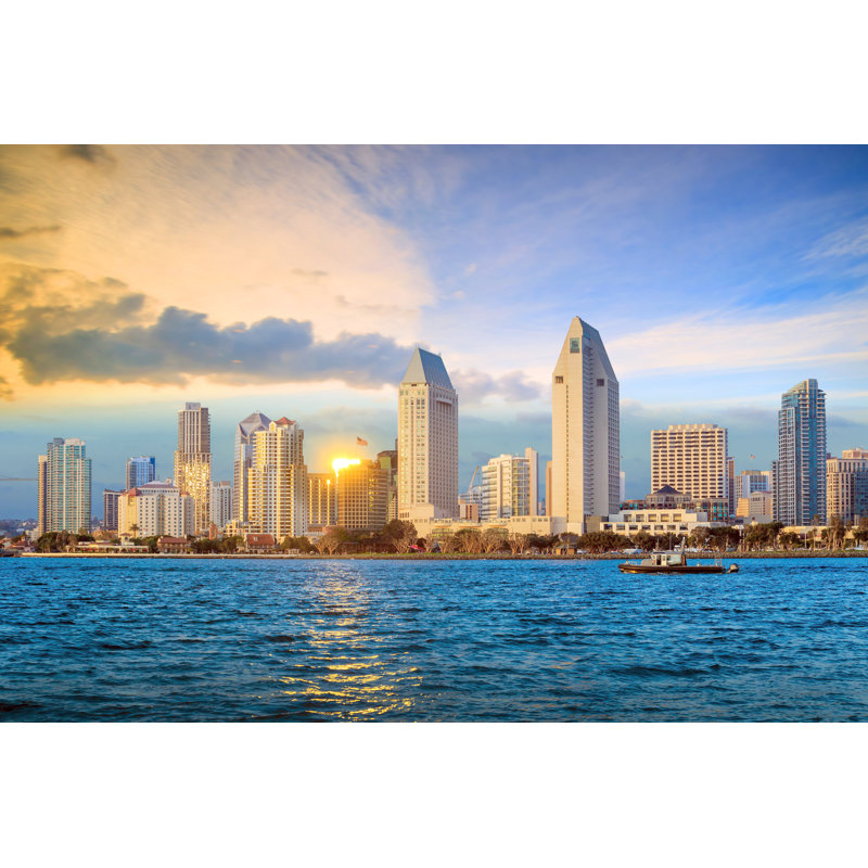 «Chr cristalyn Skyline Of San Diego» sur toile, H 8 po x l 12 po