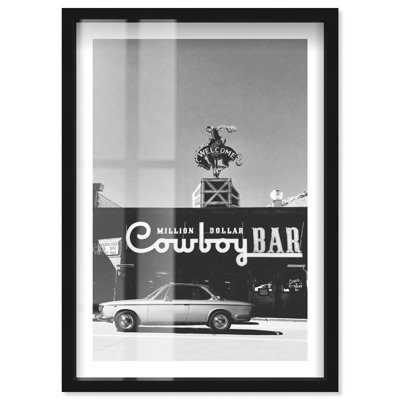 Million Dollar Cowboy Shadowbox Print Western Framed Art by Notoriart, Black Frame, 37 x 55