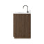 Meuble-lavabo simple Jivera - chêne espresso satiné