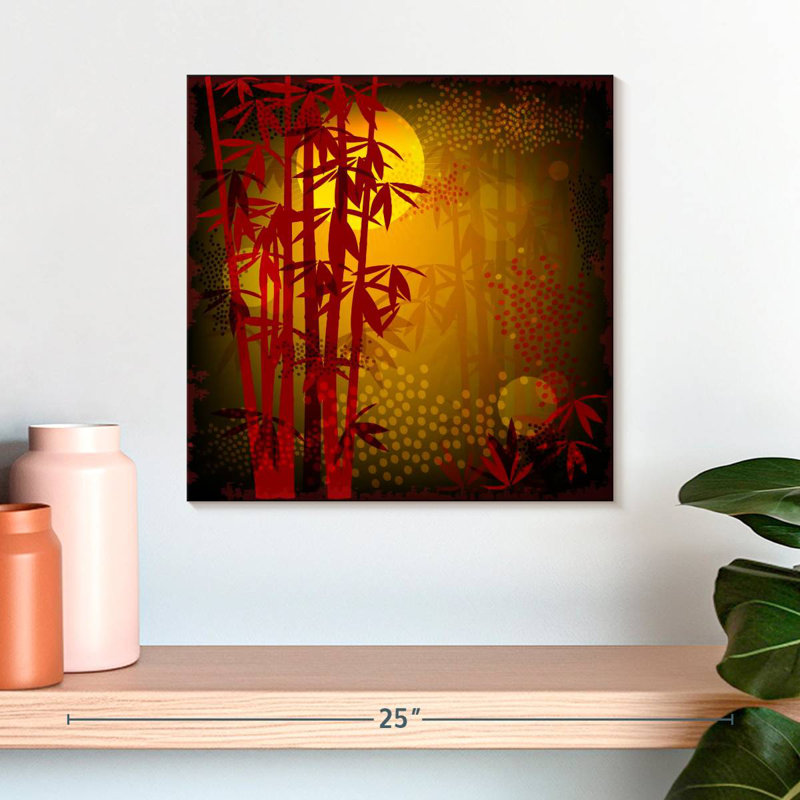 Illustration de bambou rouge Alvord, H 16 po x l 16 po