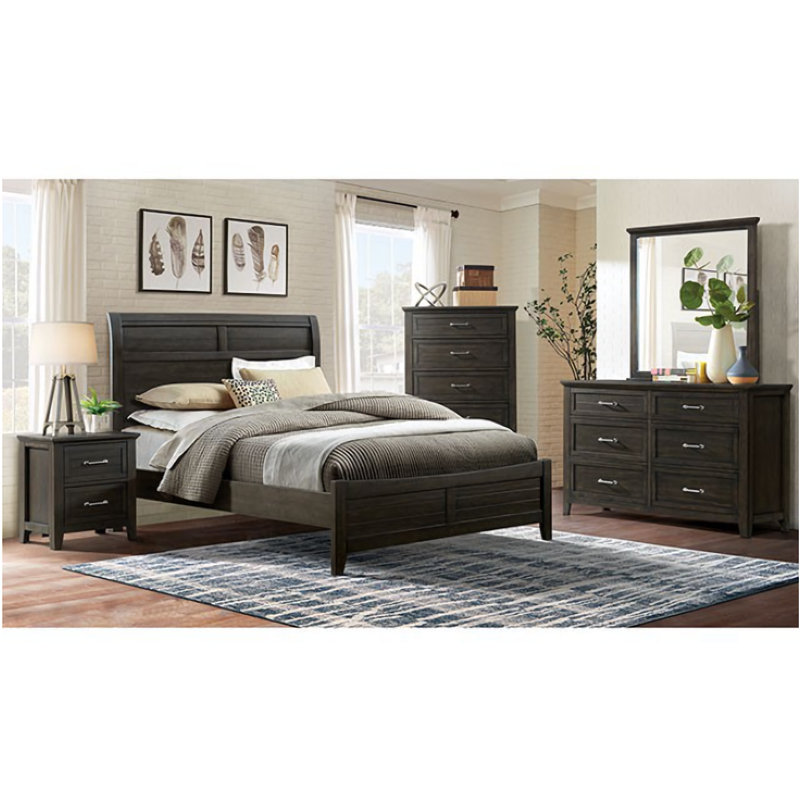 Pangos Sleigh Bed, King