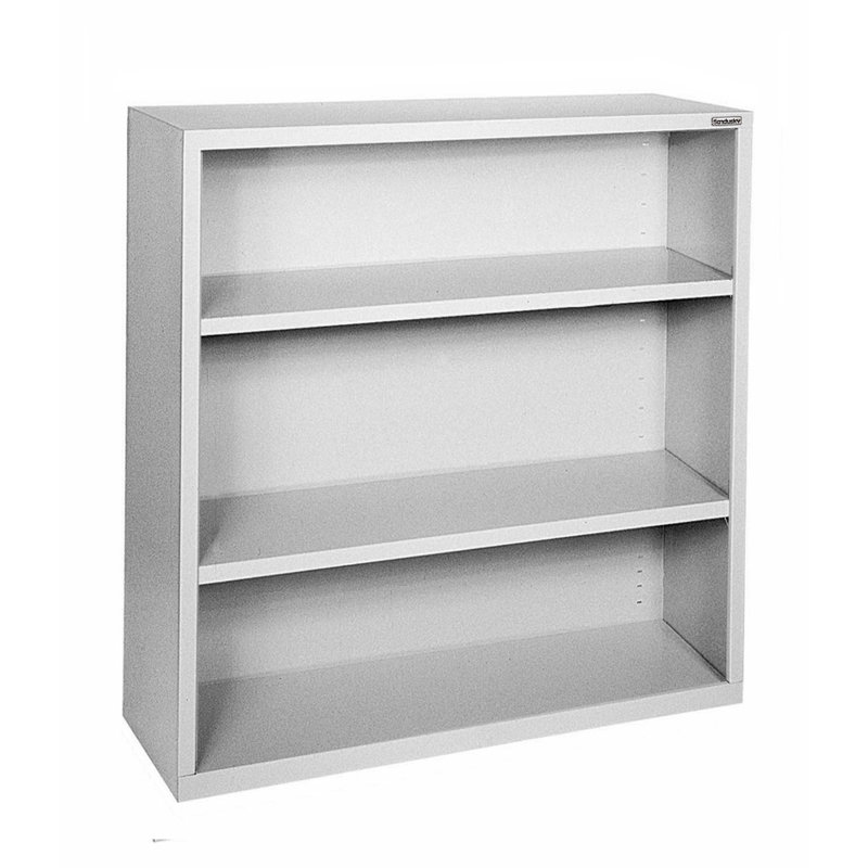 Steel Standard Bookcase, Dove Gray, 42" H x 34.5" W  x 12.625" D