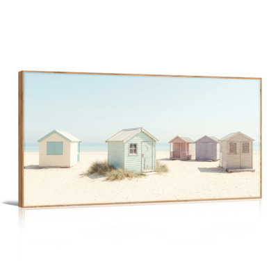 Ensemble de 1 tableau sur toile « Cabanes de plage »