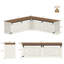 Banquette d'angle de 160 cm avec rangement, banquette en bois en forme de L, 550 litres, idéale pour l'entrée, la salle à manger ou les toilettes, blanc rustique