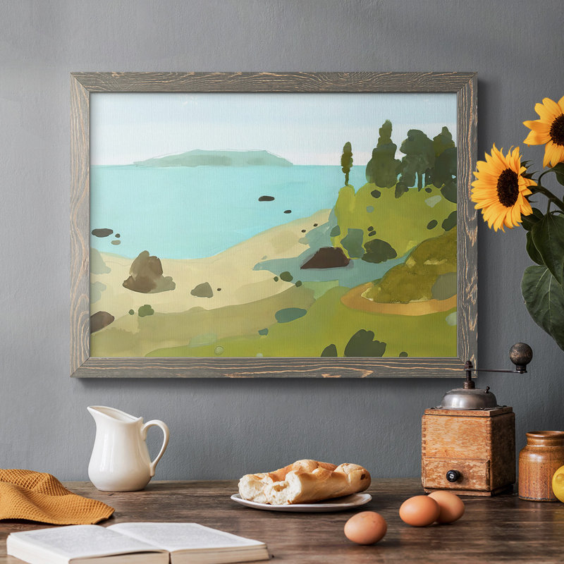 Coastal Inlet II - Toile tendue avec châssis rustique, Gris, H 22 po x l 32 po x P 1,5 po
