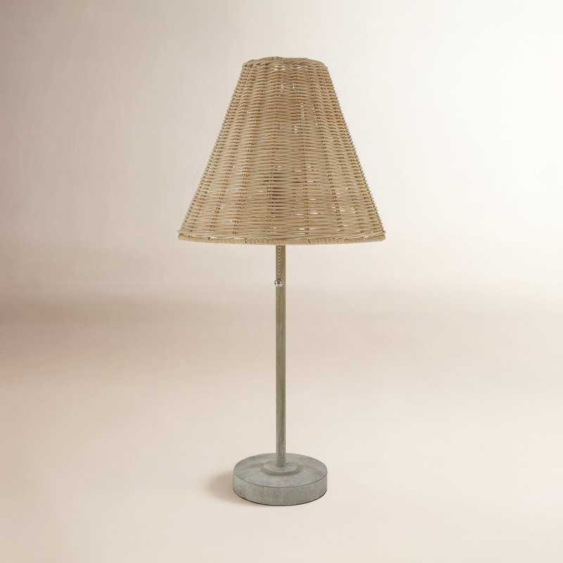 Maurine Claudia Resin Table Lamp, Gray