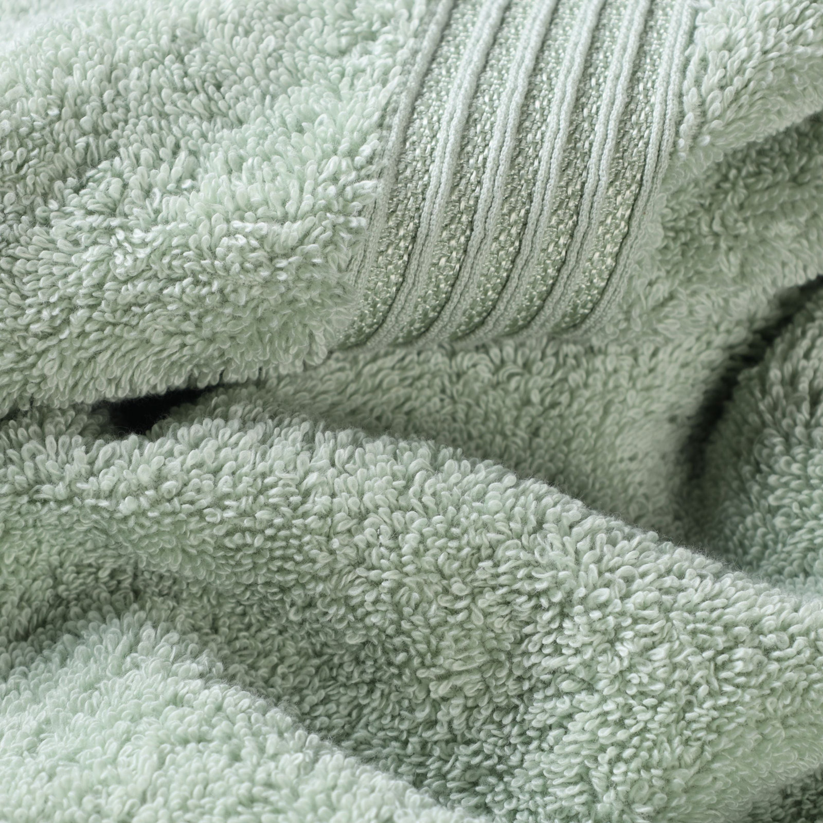 Oleg Certified Egyptian Cotton Highly Absorbent Washcloth Solid Medium Weight Face Towel, Sage